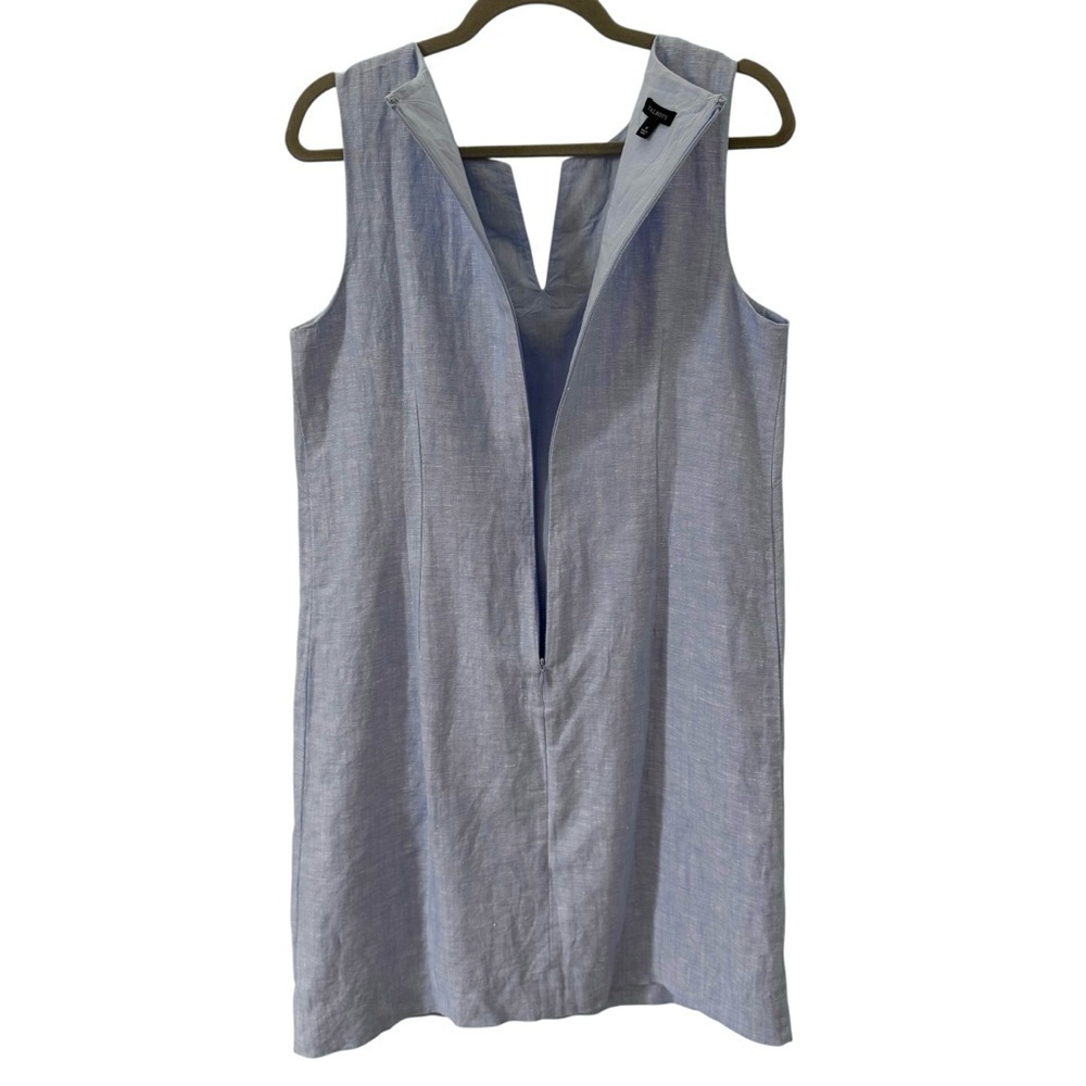 Talbots Embroidered Butterfly Linen Cotton Blend Shift Dress Blue Size 8 - Picture 5 of 9